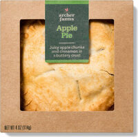 Juicy apple chunks and cinnamon in a buttery crust pie