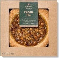 Pecan pie with brown sugar and pecans in a buttery crust