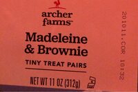 Madeleine & brownie tiny treat pairs