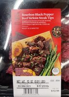 Bourbon, black pepper, beef, sirloin, steak tips