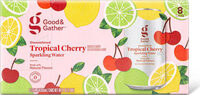 Tropical cherry sparkling water