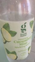 Unsweetened cucumber mint sparkling water, unsweetened cucumber mint