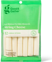 Good & gather low moisture part skim mozzarella single sticks