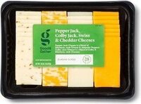 Pepper Jack, Colby Jack, Swiss & Cheddar Cheeses