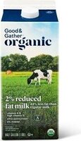 Organic 2% reduced fat milk