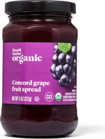 Organic concord grape fruit spread