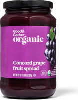 Organic concord grape fruit spread