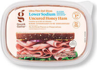 Lower sodium uncured honey ham ultra-thin deli