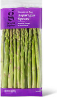 Steam in bag asparagus spears