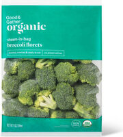 Organic steam in bag broccoli florets