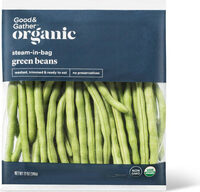 Organic steam in bag green beans