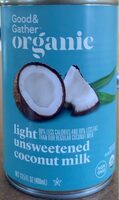 Organic light unsweetened coconut milk
