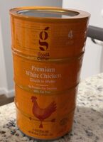 Premium white chicken chunk in water