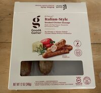 Italian style smoked chicken sausage