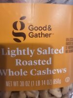 Lightly Salted Roasted Whole Cashews