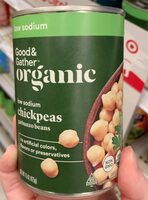 Low sodium chickpeas garbanzo beans