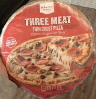 Three Meat Thin Crust Pizza