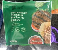 Plant based meatless beef style patties
