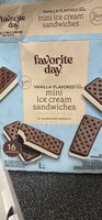 Vanilla-flavored mini ice cream sandwiches