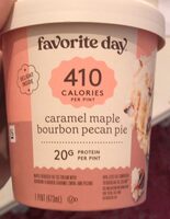 Caramel maple bourbon pecan pie ice cream