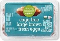 Organic Cage-Free Large Brown Fresh Eggs