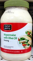 Market pantry, mayonnaise dressing, extra virgin olive oil, extra virgin olive oil