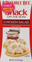 Snack on the run chicken salad with crackers