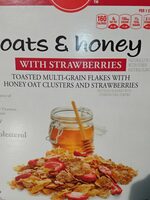 Oats and honey with strawberries