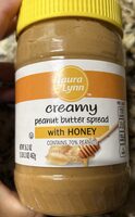Creamy peanut butter with honey