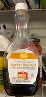 Butter flavored pancake and waffle syrup