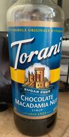 Sugar free chocolate macadamia nut syrup