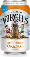 Virgils new allnatural zero sugar orange soda