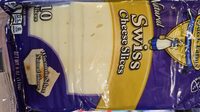 Natural swiss cheese slices