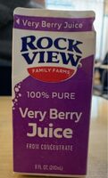 Rock view very berry juice
