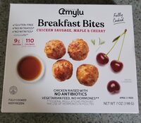 Breakfast bites.
Chicken sausage maple and cherry