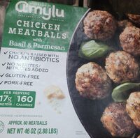 Chicken Meatballs with Basil & Parmesan
