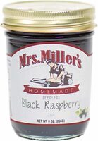 Mrs millers jam black raspberry seedless