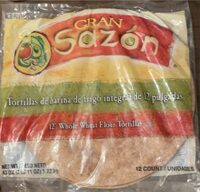 12” While Wheat Flour Tortillas