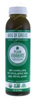 Suja, elements, king of greens juice, apple, celery, cucumber, kale, collard greens, lemon, ginger, spinach, chlorellla, spirulina