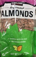 Dry roasted almonds