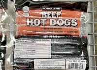 Beef hot dogs