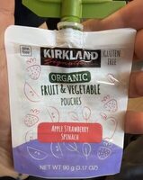 Organic Fruit & Vegetable Pouches Apple Mango Yellow Carrot Peach