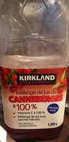 Melange de jus de canneberges
