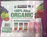 100% Juice Organic Juice Boxes