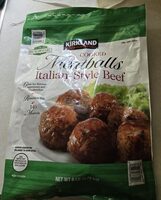 Cooked Meatballs Italian-Style Beef