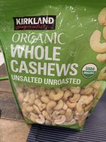 Organic Whole Cashews Unsalted Unroasted