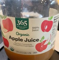 Organic apple juice