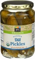 Organic dill pickles