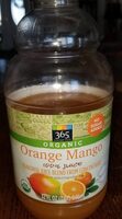 Orange mango flavored 100% juice blend from concentrate, orange mango