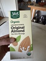 Original unsweetened almondmilk beverage, original